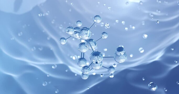 Hydroxyproline rotating molecular structure, 3d model of molecule, l-hydroxyproline, looped video