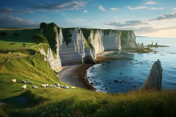 Foto op Plexiglas landscape on a cliff  from natural Etretat © UC