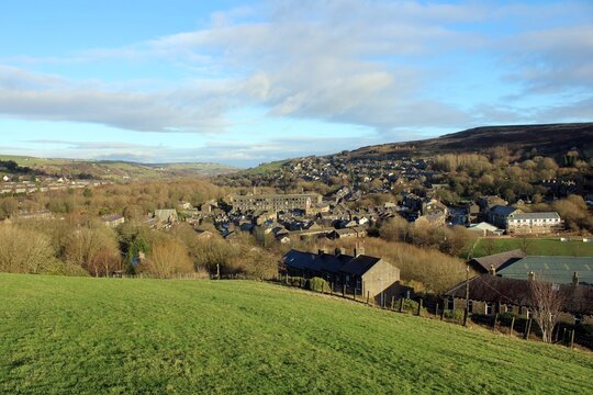 Marsden, West Yorkshire, from the west.