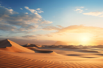 Fototapeta na wymiar Panoramic landscape of dune system on the beach