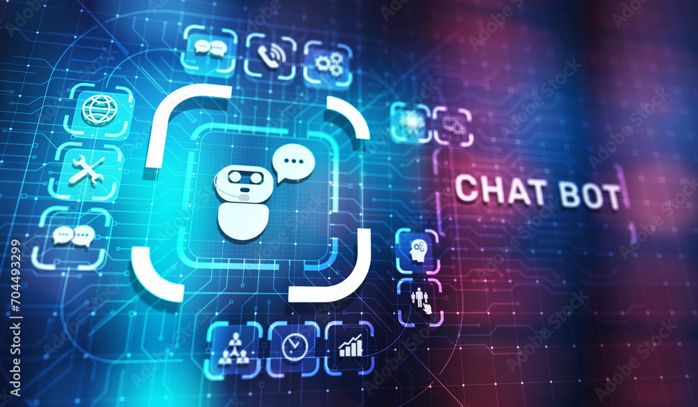 Poster chatbot computer program designed for conversation with human users over the internet. support and c