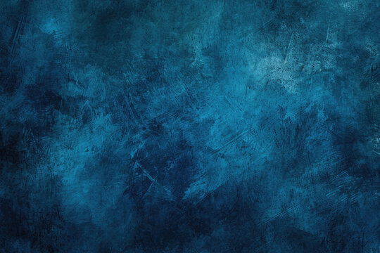 Plain one color sapphire blue photography backdrop, chiaroscuro effect, slightly cloudy textured backdrop