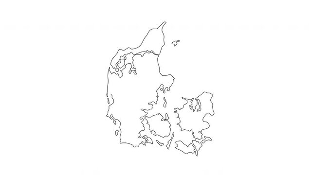 Animated sketch of the Denmark country map icon