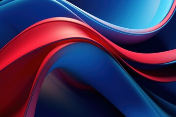 Vibrant red and blue abstract waves