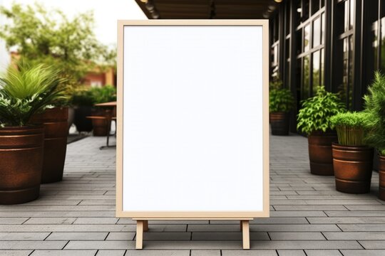 advertisement board space as empty blank white mockup signboard with copy space area	