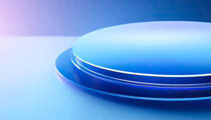 blue podium abstract background