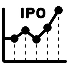 ipo stock graph icon