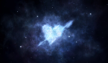 Heart and arrow cosmic nebula