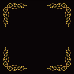 高級感のあるフレーム　ブラック＆ゴールド