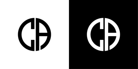 vector logo ca abstract combination of circles - obrazy, fototapety, plakaty