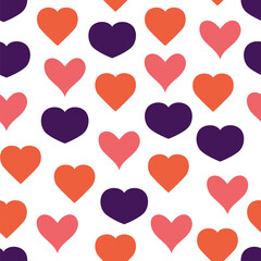 Valentine's day love seamless doodle pattern background concept. Vector graphic design illustration