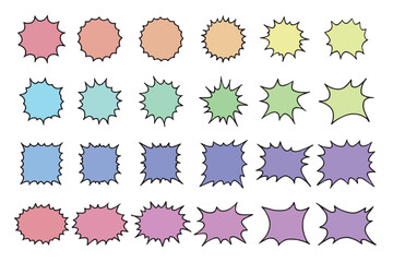 爆発ふきだしフレームセット