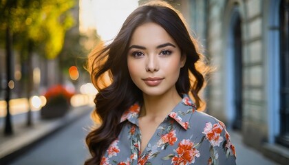 Obraz premium portrait of a woman in the city
