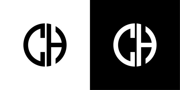 vector logo ch abstract combination of circles