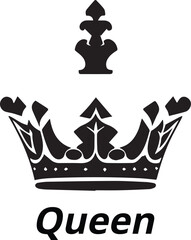 Crown vector icon design isolated on white background king or queen symbol for your web site design