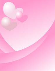 Pink background,Valentine's day and mother's day. Cute love sale banner or greeting card