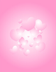 Pink background,Valentine's day and mother's day. Cute love sale banner or greeting card