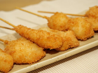 自家製の串揚げ盛り合わせ