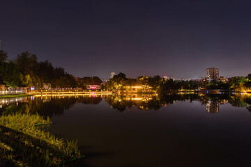 Fototapeta na wymiar night view of the Chinese river