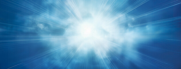 Obrazy na Plexi  Shiny blue sunrays with cool winter sun background.