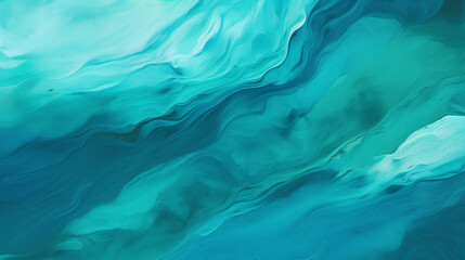 Teal blue green gradient paint background with liquid fluid grunge texture