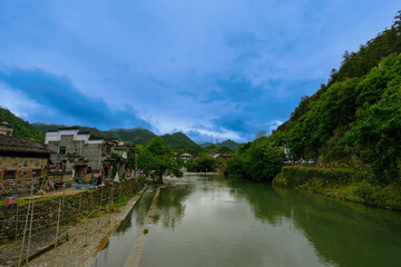 Fototapeta premium Chinese lake in the mountains