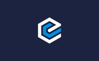 letter ec hexagon logo icon design vector design template inspiration