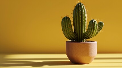3d paper cactus potted plant