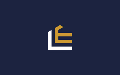 letter le with house logo icon design vector design template inspiration