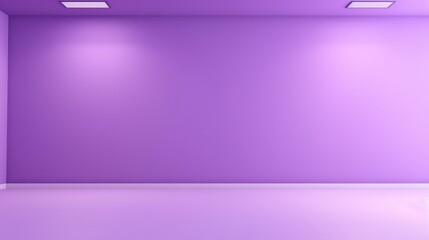 Light purple color with walls, empty room 3d rendering 