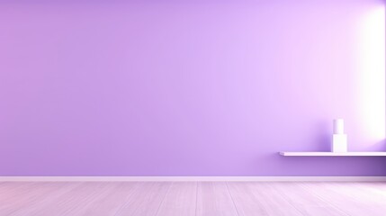 Light purple color with walls, empty room