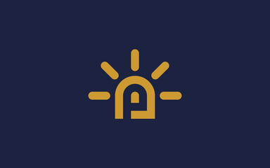 letter p with emergency lights logo icon design vector design template inspiration