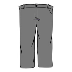 trouser illustration colored hand drawn vector