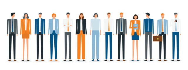 set group business people character design concept. team working partnership. flat vector illustration cartoon design  
