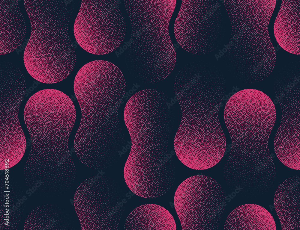 Poster mesmerizing immersive vector seamless pattern trendy purple abstract background. half tone art excep