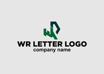 Fototapeta premium logo wr letter company name