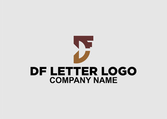 logo df letter company name