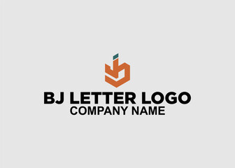 logo bj letter company name