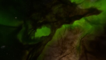 bright nebula, nebula in space, majestic red-purple nebula, beautiful space background 3D render
