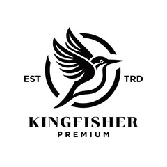 Fototapeta na wymiar Kingfisher bird logo icon design illustration