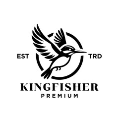 Fototapeta premium Kingfisher bird logo icon design illustration