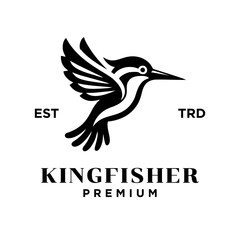 Obraz premium Kingfisher bird logo icon design illustration