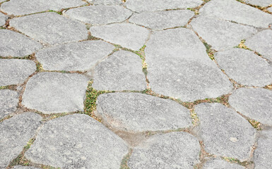 very Ancient Roman Road made with big stone