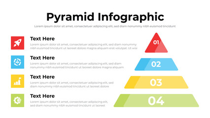 Pyramid infographi presentation layout fully editable.
