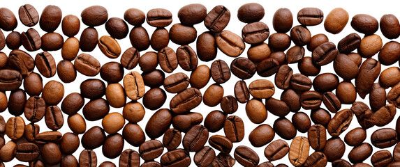 Coffee beans border illustration PNG element cut out transparent isolated on white background ,PNG file ,artwork graphic design.