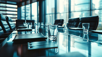 Depiction of contractual deadlock in boardroom, AI Generated - obrazy, fototapety, plakaty