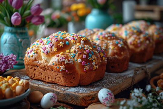 russian orthodox easter celebration concept