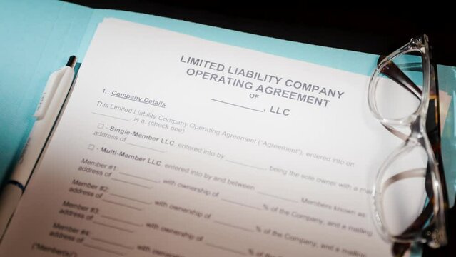 Limited liability company operating agreement LLC document