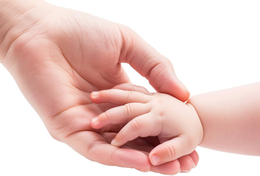 Hand Holding Baby Hand illustration PNG element cut out transparent isolated on white background ,PNG file ,artwork graphic design.