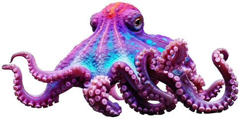 Octopus illustration PNG element cut out transparent isolated on white background ,PNG file...